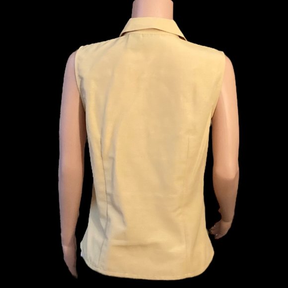 NWOT Vintage Laura Scott Sleeveless Collared Top Blouse Size 14 - Picture 3 of 8